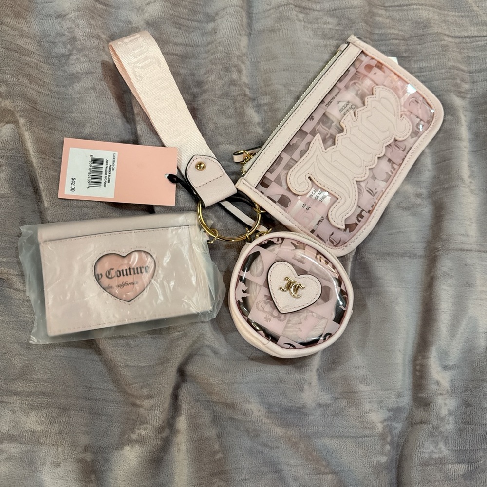 Juicy Couture Y2K blush pink coquette accessory set